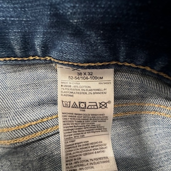 Men's Banana Republic Athletic Tapered Fit 38x32 Medium Wash Jeans - Picture 6 of 8